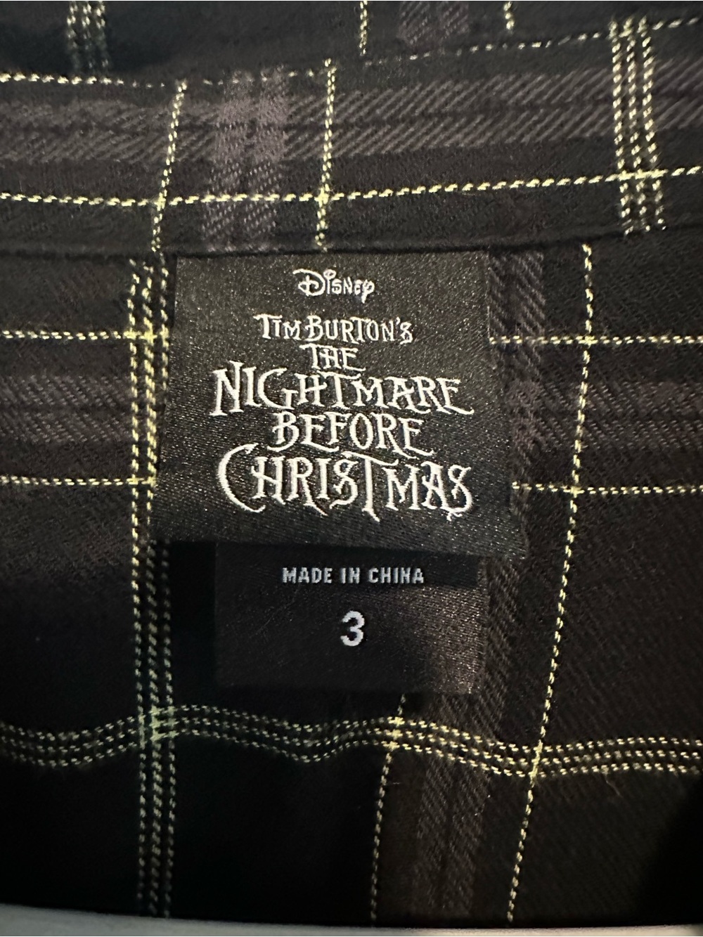Disney Black Plaid Long-Sleeve Button-Down Shirt - Picture 5 of 5